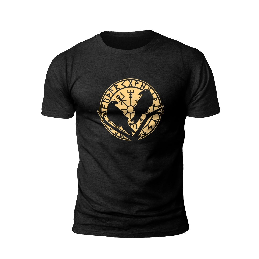 Norse Wisdom: The Raven Runes T-Shirt