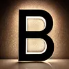 LED Illuminated Modern Address Sign Waterproof Personalized Solar Powered Address Number Dusk To Dawn Adhesive Or Screw Mount for Outside House Light Up Courtyard Hotel Bar