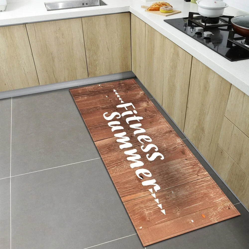 Nordic Kitchen Floor Mat Home Entrance Doormat Bedroom Living Room Decoration Long Carpet Hallway Balcony Bathroom Anti-Slip Rug