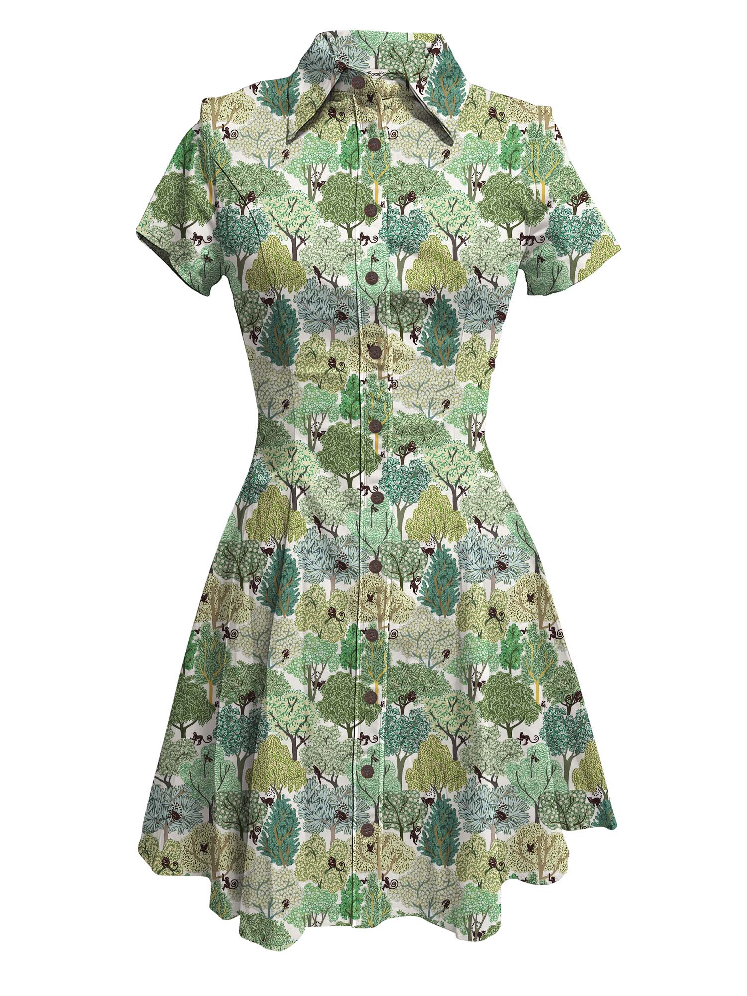 【Annick X Boozelele】Jungle Animals Habitat - 100% Cotton Dress