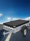 214x122cm Oxford Travel Trailer RV Cover Waterproof Trailer Flat Tarpaulin Cover