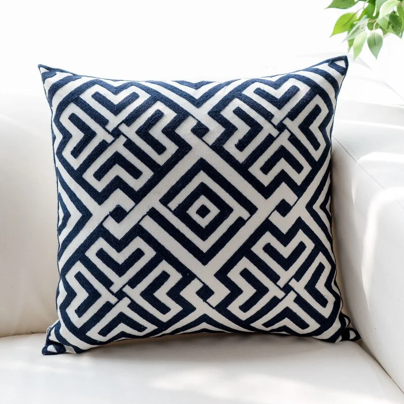 Geometric Cushion Cover 45x 45cm Colorful Pillow Cover Handmade Square Home Decoration for living Room Bed Room Home Decor