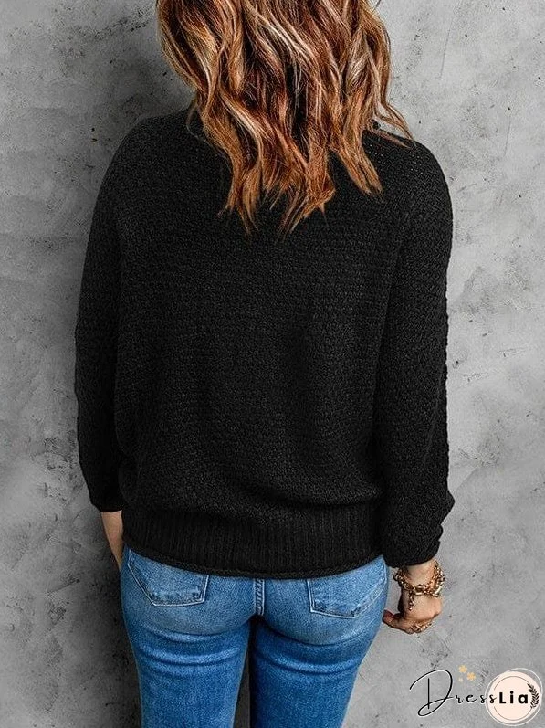 Knitted Turtleneck Pullover Sweater