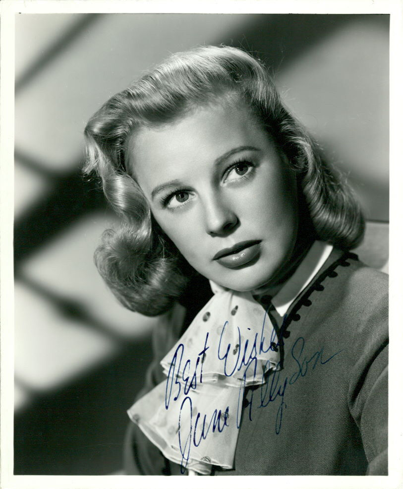 June Allyson (Vintage) signed Photo Poster painting COA