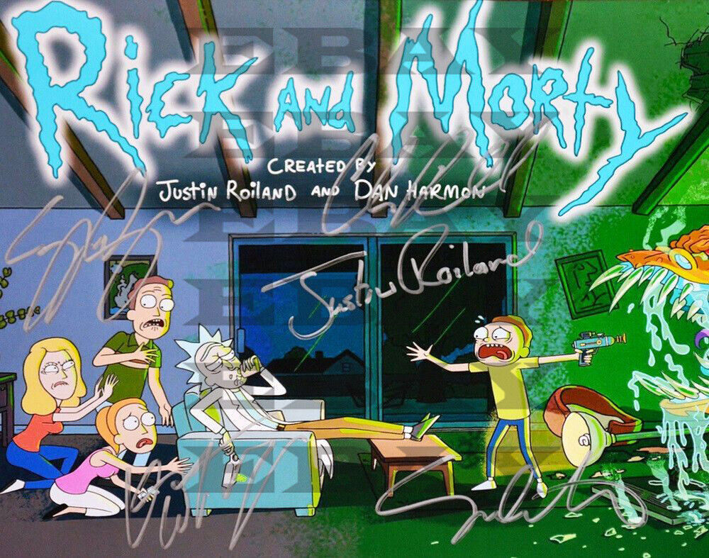 Justin-Roiland-Dan-Harmon Autographed Signed 8x10 Photo Poster painting Reprint