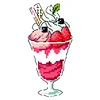 Dessert Fridge Magnet Cross Stitch Kit