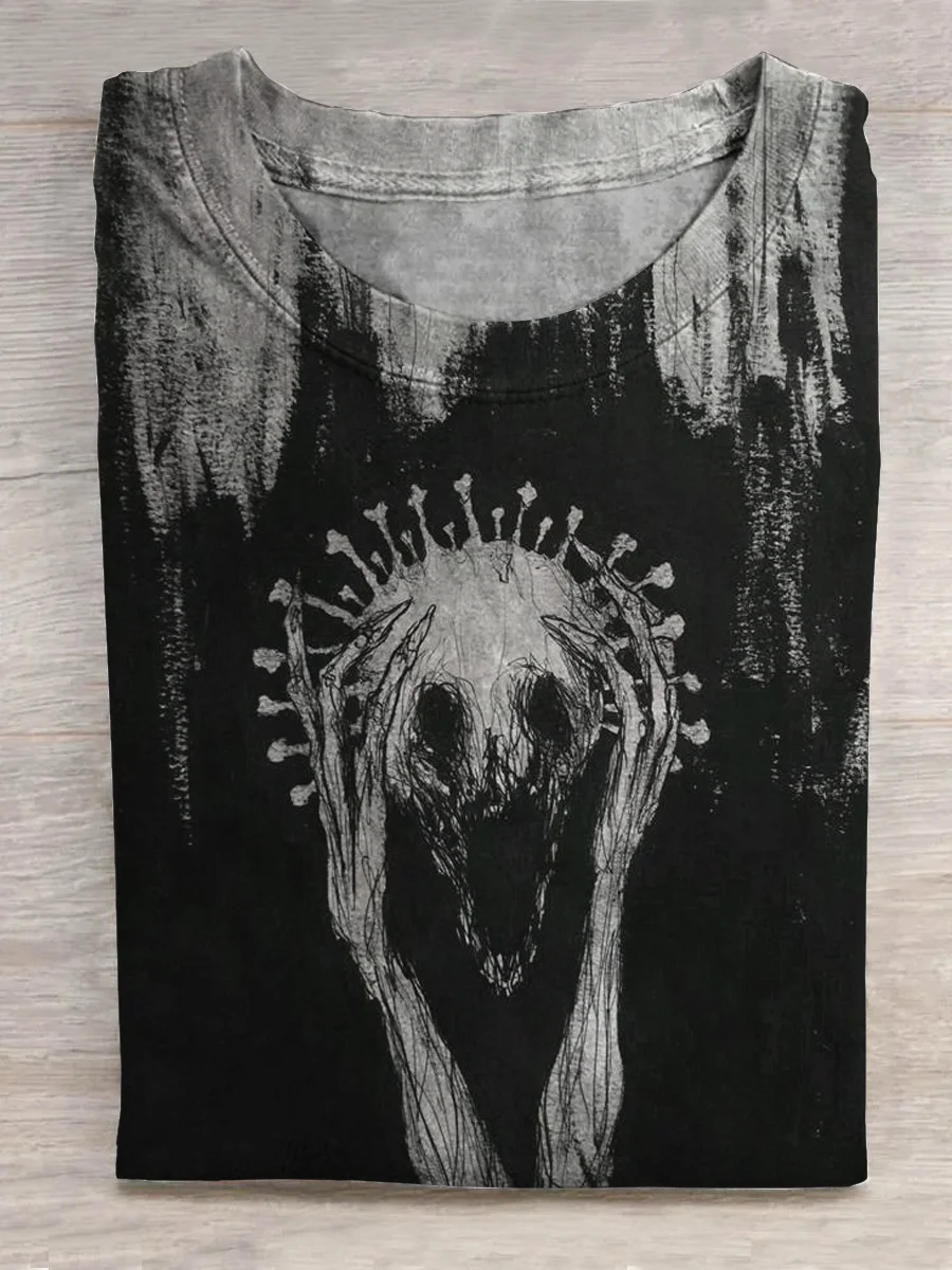 Eagerlys Skeleton with Head Full of Nails T-shirt Eagerlys