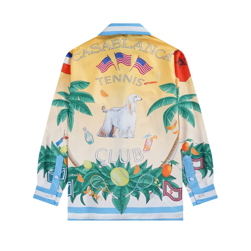 Casablanca 2023 new silk long-sleeved shirt