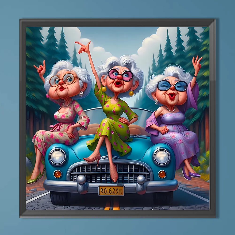 Diamond Painting - Full Round Drill - Grandma(Canvas|40*40cm)