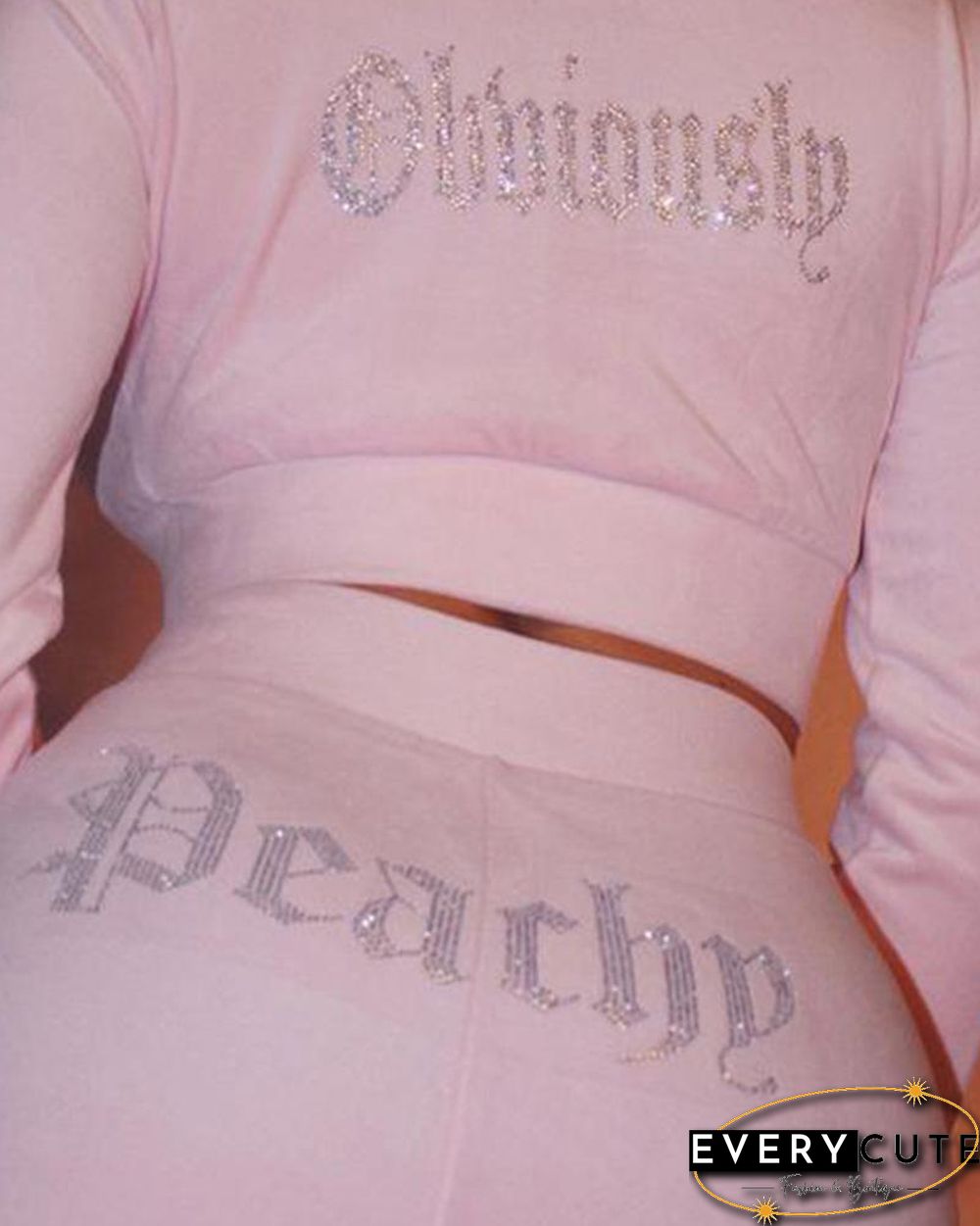 Letter Printing Long Sleeve Sweatshirt Sets P13250