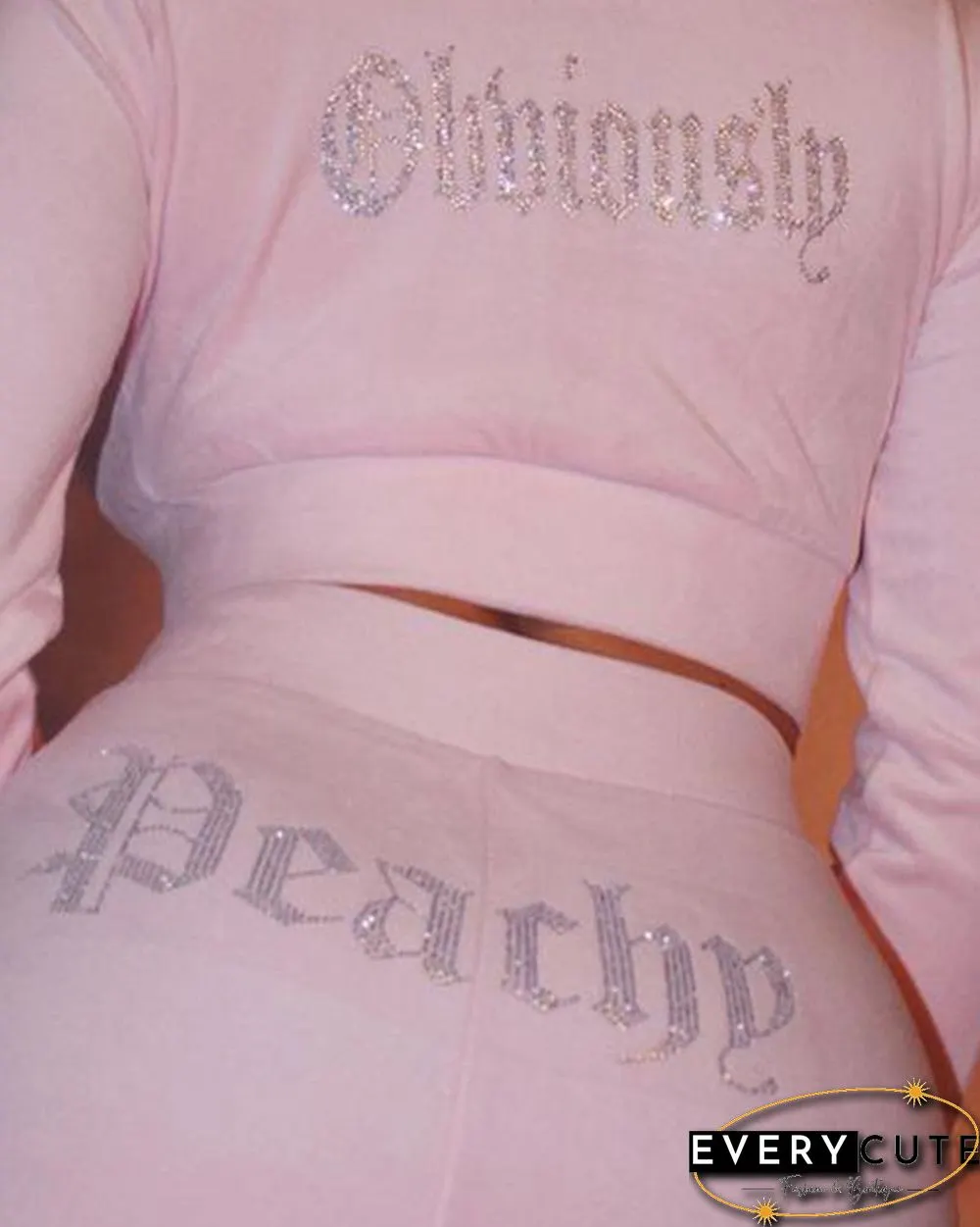 Letter Printing Long Sleeve Sweatshirt Sets P13250