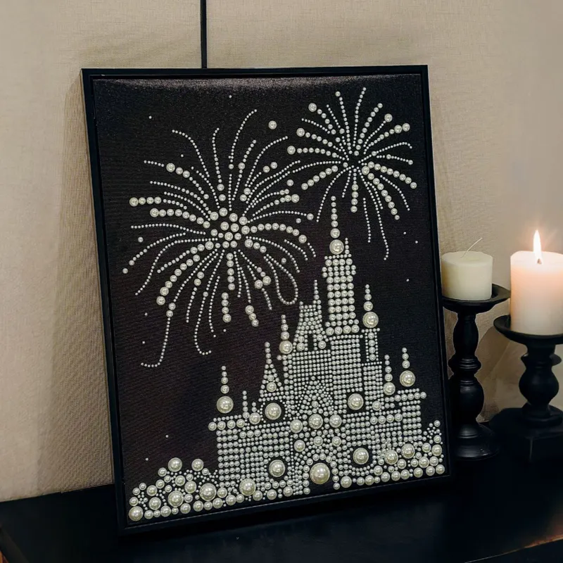 DIY Pearl Painting Art Kit, Oil Painting Style Beads Canvas With Frame 40*50cm, Handmade Home & Wall D&eacute;cor, Beginner Friendly Unique DIY Gift for Friends, Mom