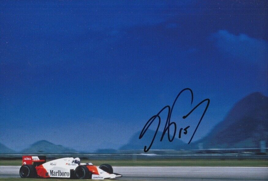 Alain Prost Hand Signed 12x8 Photo Poster painting F1 Autograph Marlboro McLaren 1