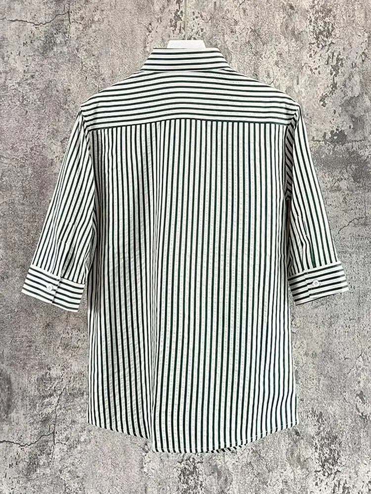 Slim Fit Striped Men's Shirt in Summer Cotton