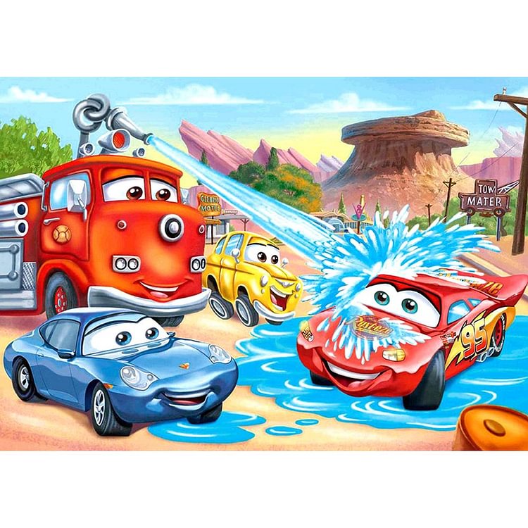 Cars  Full Round Diamond Painting 40*30CM