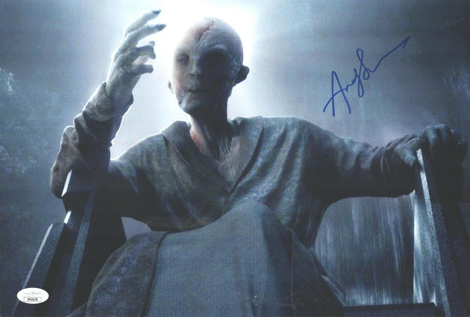 Andy Serkis Signed 10x15 Force Awakens Supreme Leader Snoke Authentic JSA COA