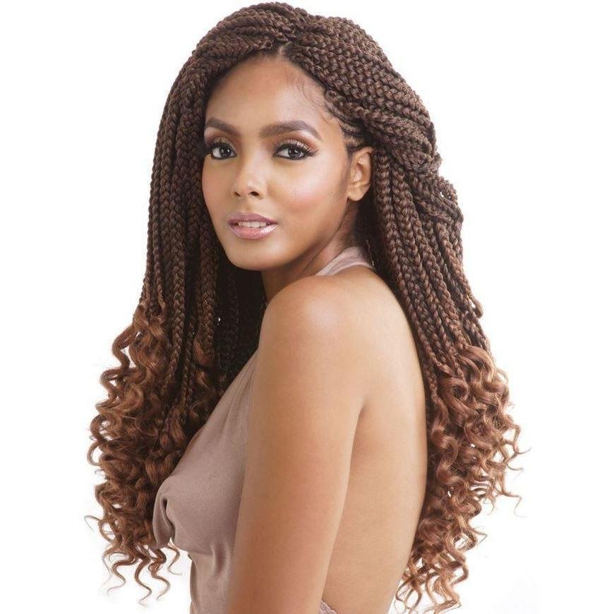 Mane Concept Synthetic Afri-Naptural Braids – 3X Curly Ends Box Braid 18"