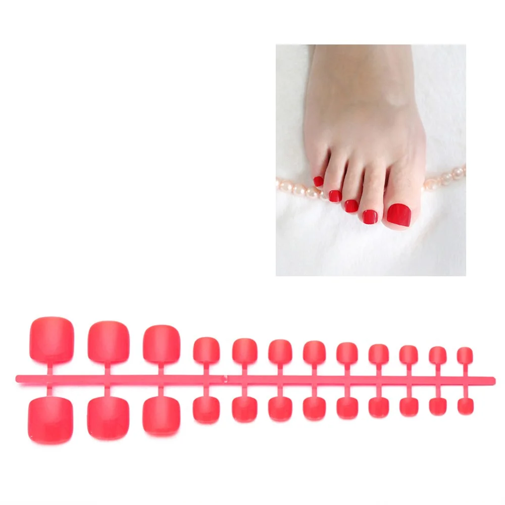 24Pc Soft Pure color oval Frosted Artificial Fake Nail Art Tip Fashion design full cover toe false nails Extension French style-Nail Inspo