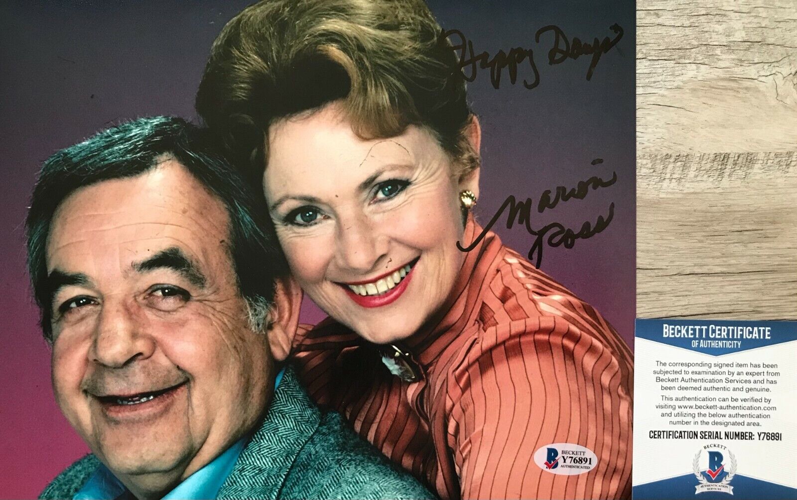 CLASSIC TV!! Marion Ross Autographed Signed HAPPY DAYS 8x10 Photo Poster painting #3 Beckett BAS