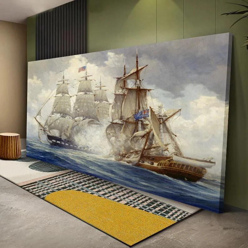 USS Constitution Sailing Battleship 1798 Canvas Wall Art