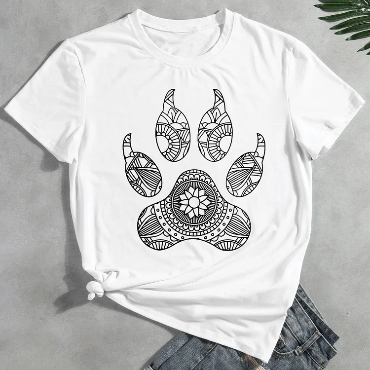 Dog paw 2025 print t shirt