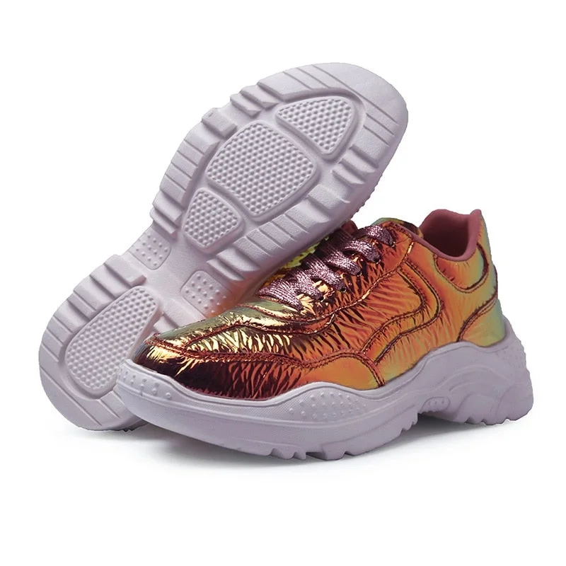 Women Casual Shoes Femme 2020 Spring Autumn Shoes Women Sneakers Flats Fashion Lace-Up platform White Breathable woman Sneakers