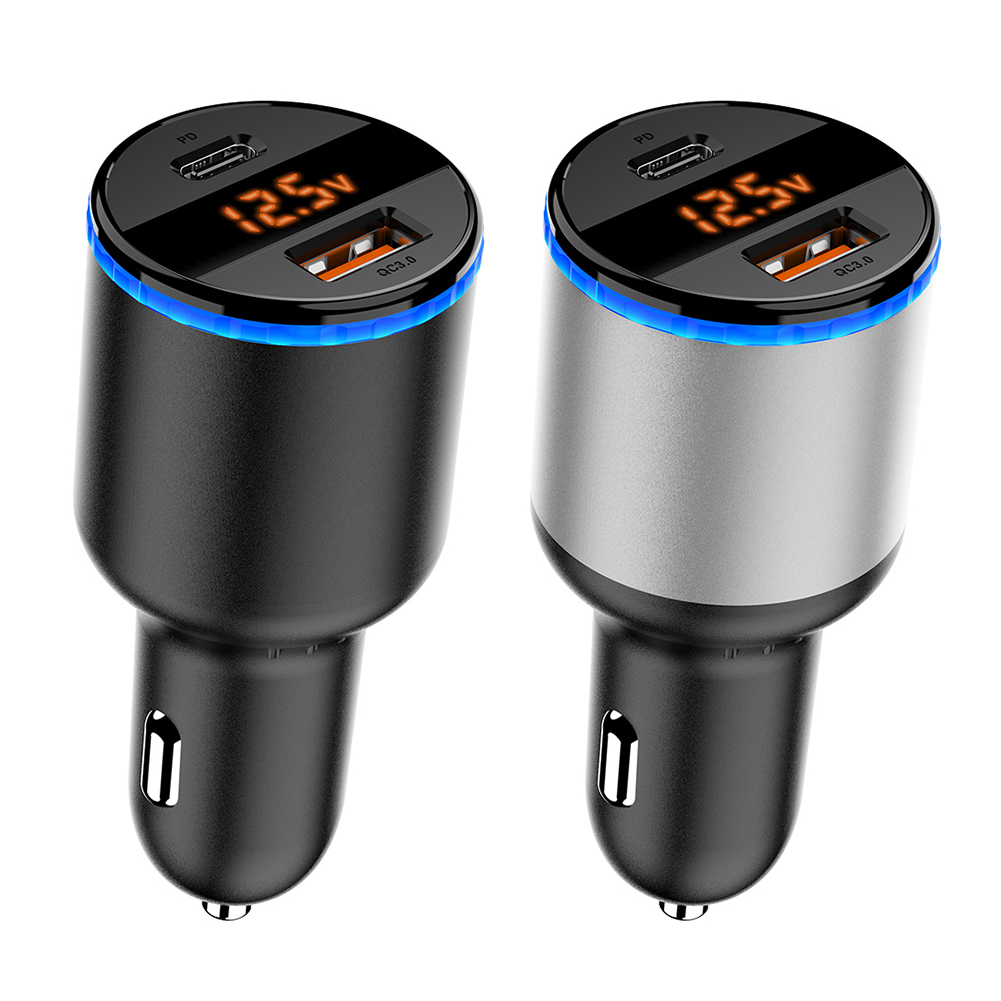 

QC3.0 PD65W+USB Dual Port Car Charger Auto Fast Charging Smartphone Adapter, Black, 501 Original