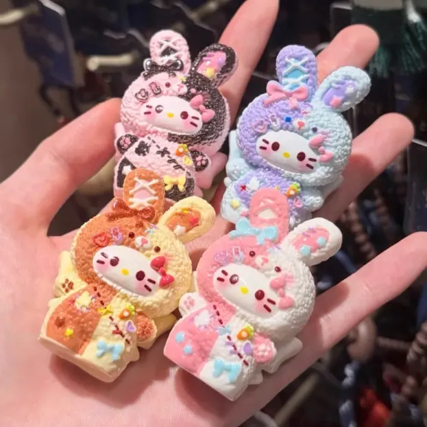 Patch Bunny Resin Charm