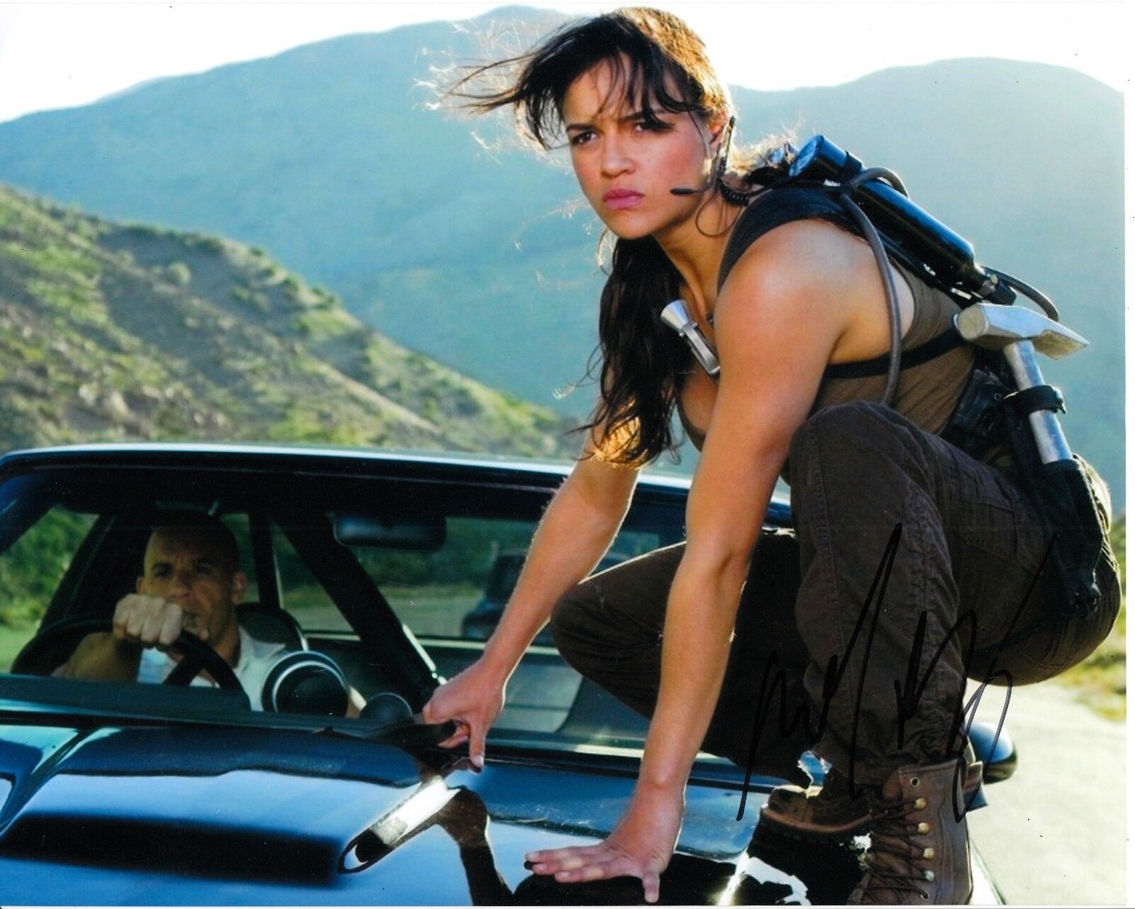 MICHELLE RODRIGUEZ SIGNED SEXY FAST AND FURIOUS Photo Poster painting UACC REG 242 (6)