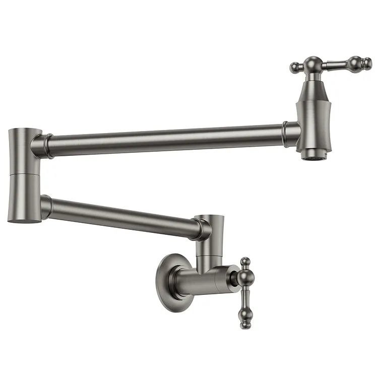 EVERSTEIN Swing Joint Folding Pot Filler Kitchen Faucet Brushed Nickel