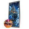 Diamond Painting-DIY Full Round Drill Castle Blue Roses(70*40 CM)