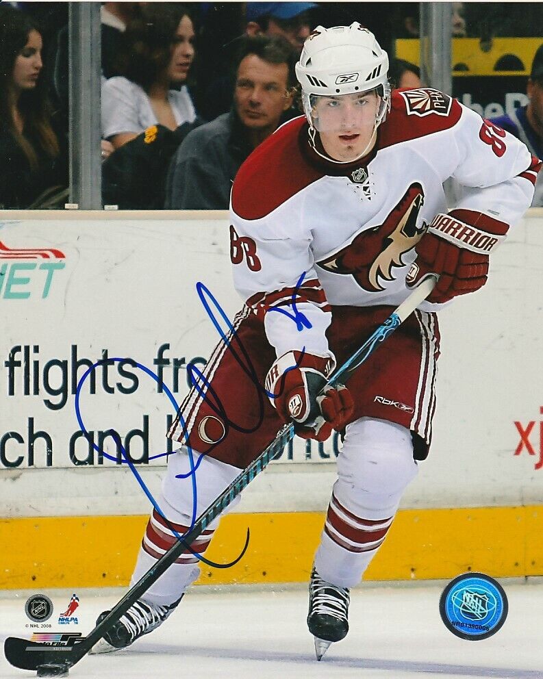 PETER MUELLER SIGNED PHOENIX COYOTES 8x10 Photo Poster painting #4 ARIZONA Brno Kometa PROOF!