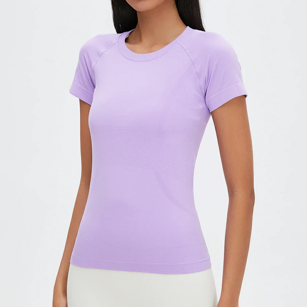 Dream Purple breathable sports t shirts at Hergymclothing sportswear online shop