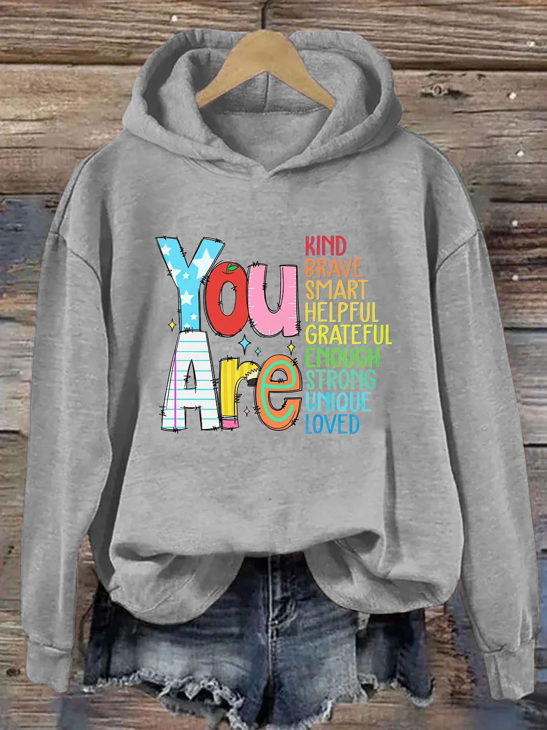 You Are Kind Loved Brave Enough Hoodie