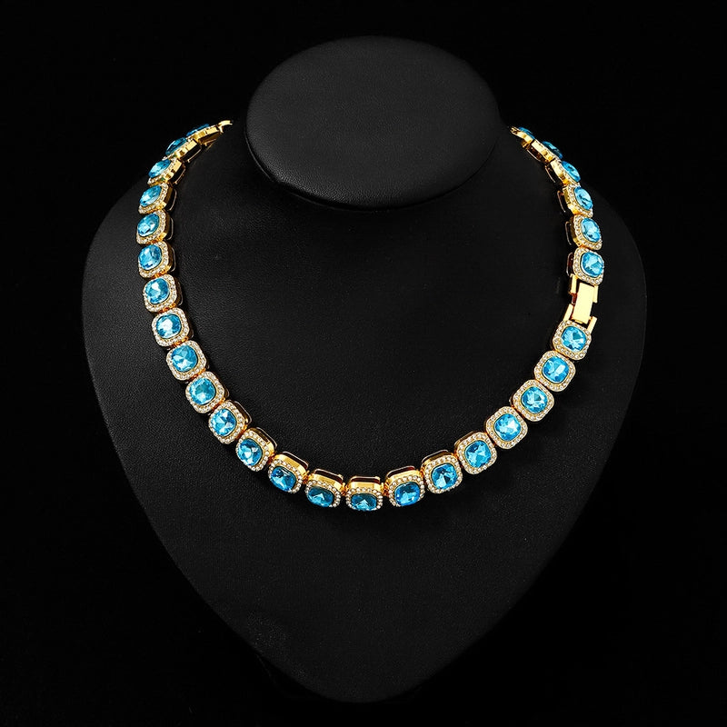 Casual Hip-Hop Solid Color Zircon Alloy Zinc Alloy Choker