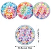 (US Local)[Upgrade]4Pcs Acrylic Special Shape Mandala DIY Waterproof Diamond Painting Coaster
