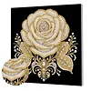 DIY Pearl Painting Rose for Home Wall Decor with Frame(30x30cm)