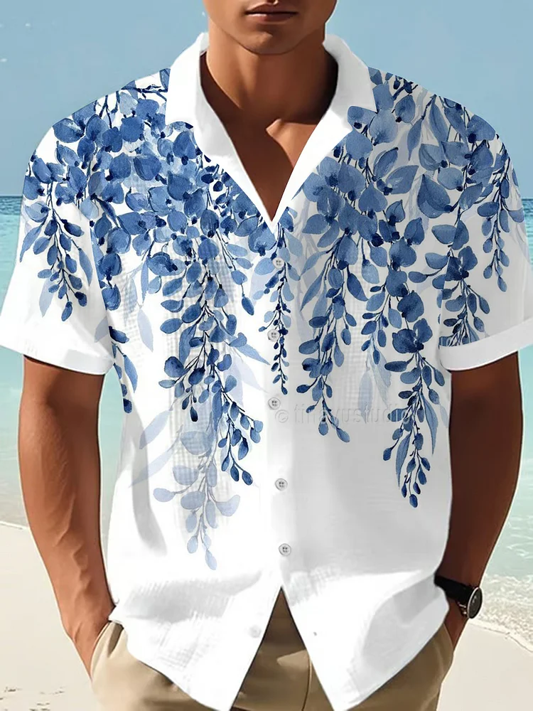 Herren-Resort-Blumen hemd