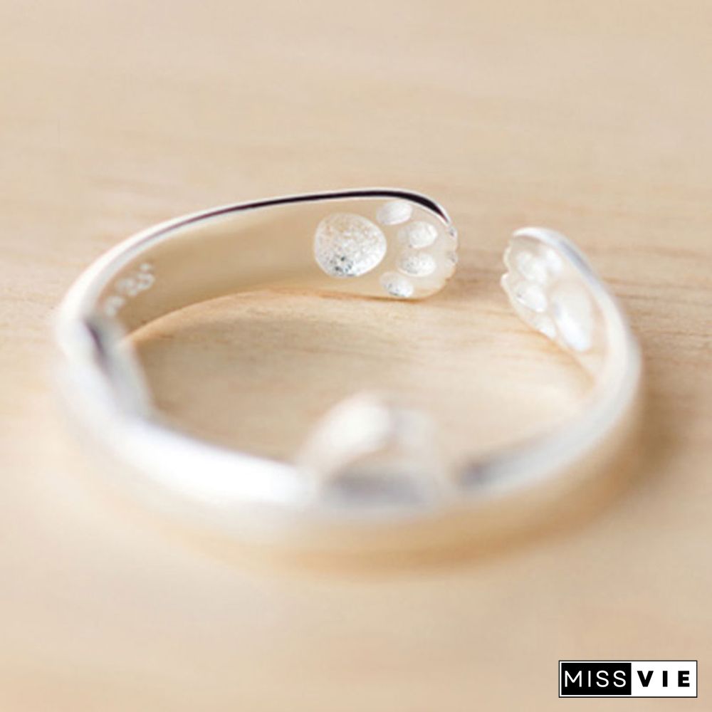 Cat Ear 925 Sterling Silver Ring