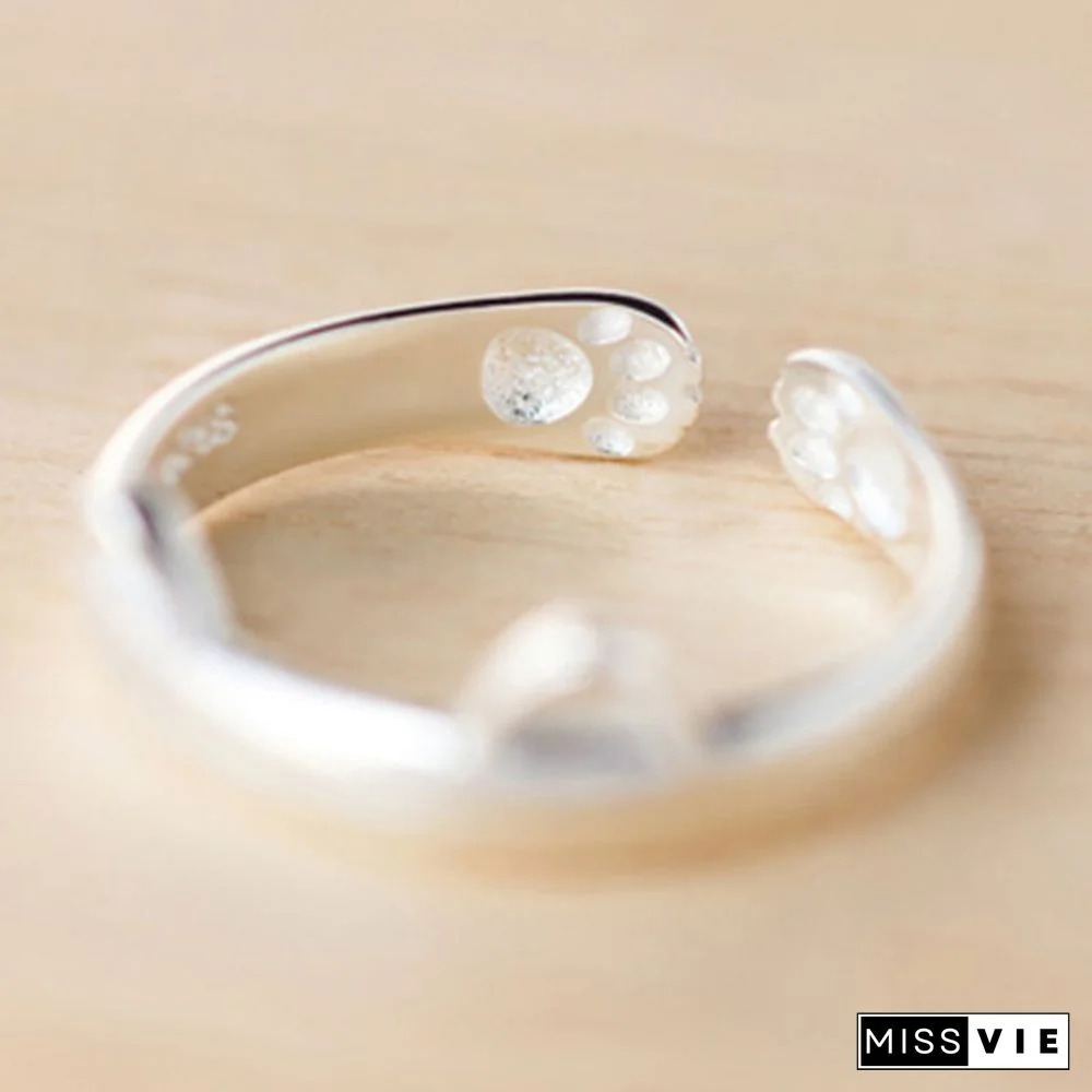 Cat Ear 925 Sterling Silver Ring