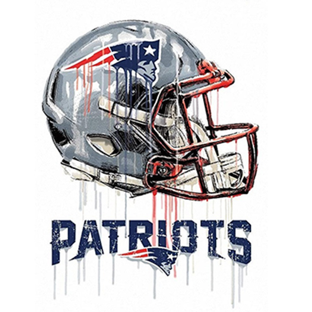 New England Patriots Football Team 30*30CM(Canvas) Full Round Drill Diamond Painting gbfke