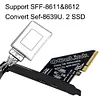PCIeX8 to 2 Port Oculink SFF 8611 & 8612 Expansion Adapter Adapter Card