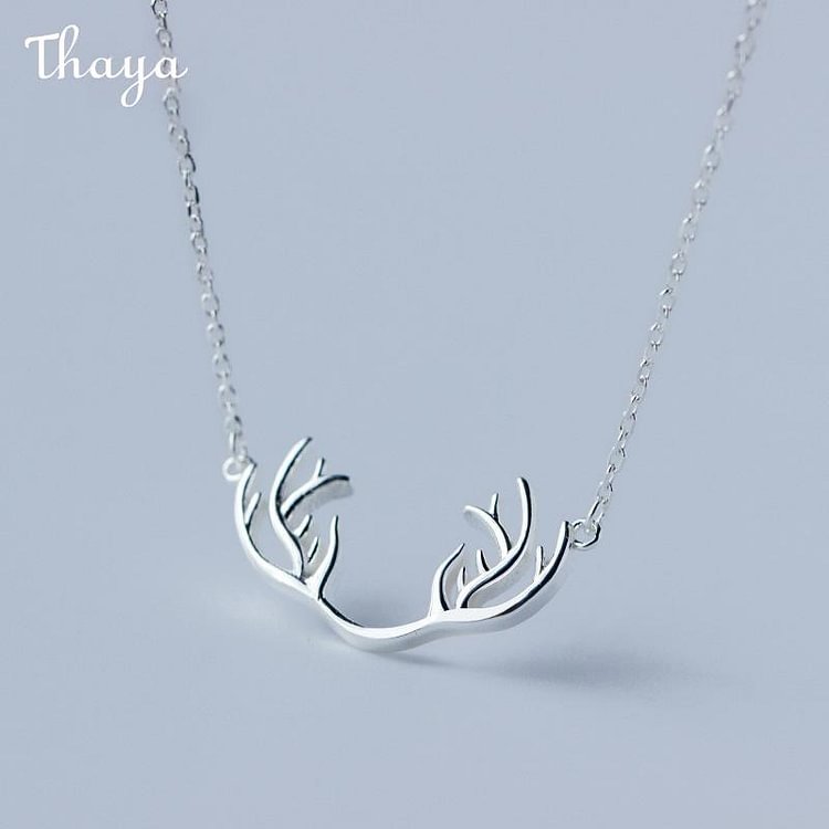 Thaya 925 Silver Deer Motif Necklace