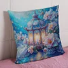 Flower Lantern-Pillow Case-3 strands 11CT Stamped Cross Stitch-45*45CM