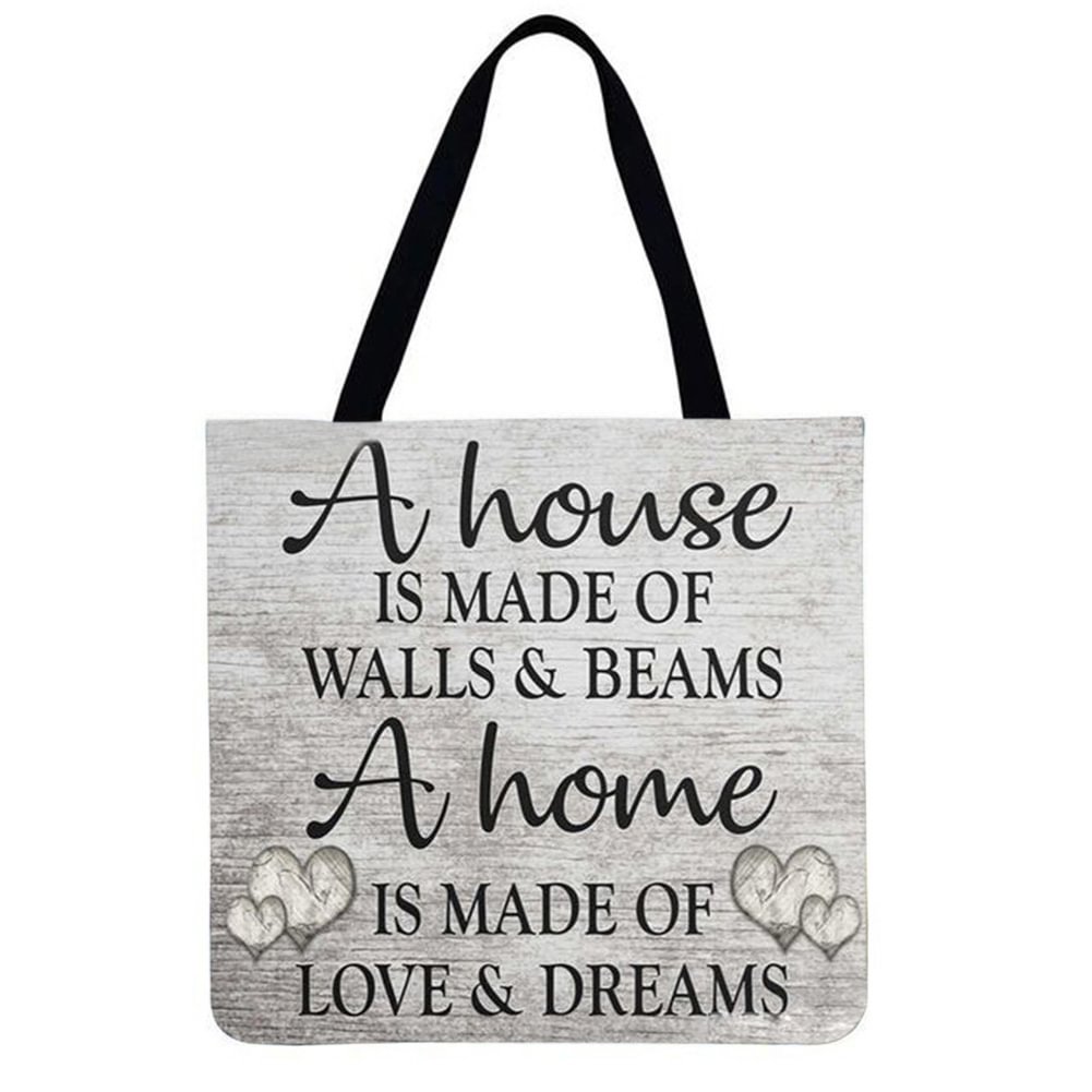 Linen Tote Bag-Letter