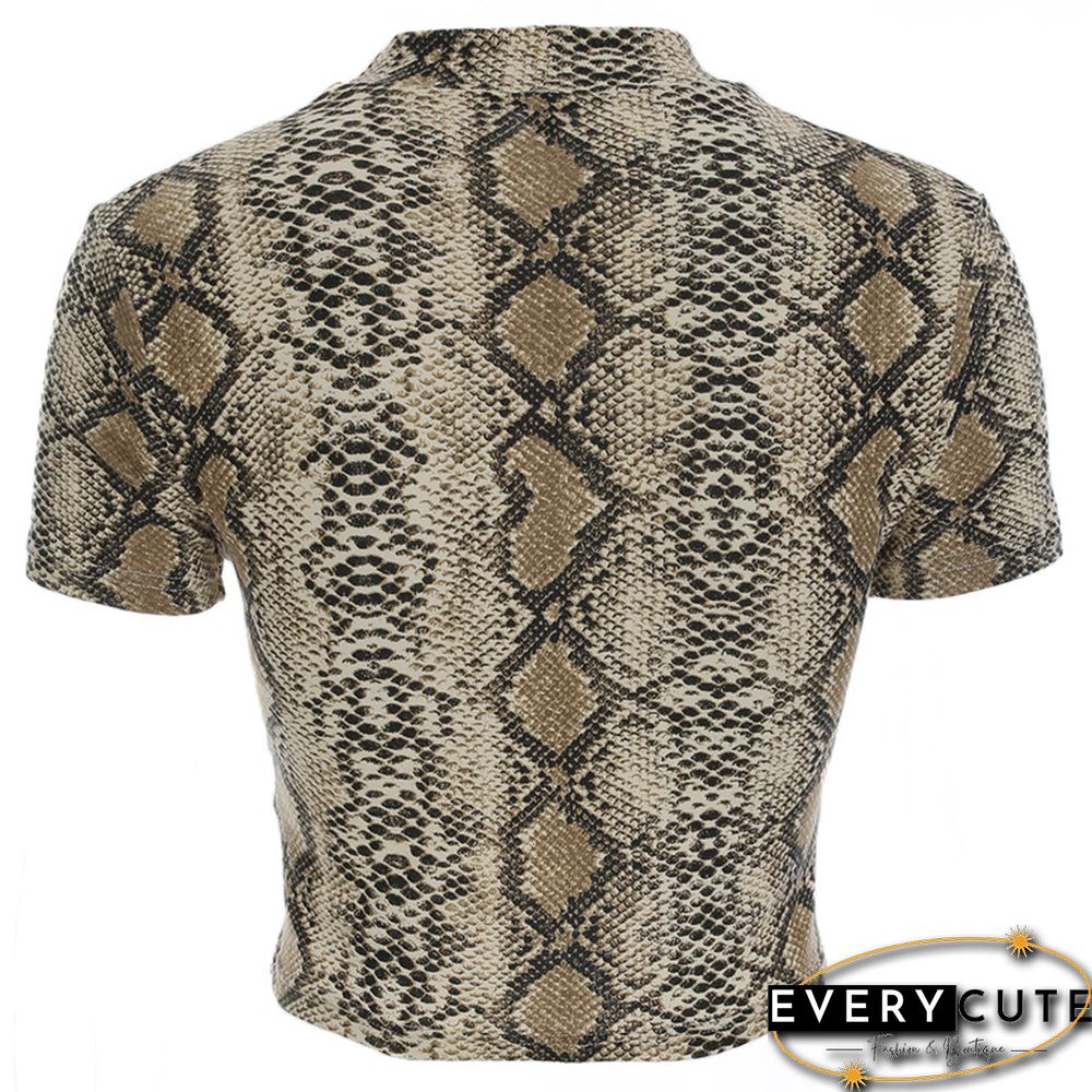 Sexy Snake Print Crop Top For Women!