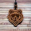 Personalized Car Air Freshener, Wood Diffuser and Fragrance Oil Set, Custom Message, Rearview Mirror Charm, Bear with Sunglasses, Auto Accessory for Men or Women (Ocean Breeze)