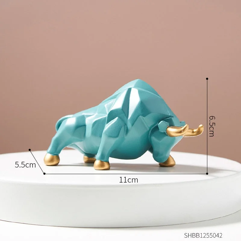 Modern Bullfighting Resin Decoration Bionic Design Animal Model Desktop Small Sculpture Interior Decoration Decoration Gift