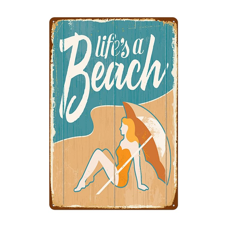 Summer Beach - Vintage Tin Signs/Wooden Signs - 8*12Inch/12*16Inch