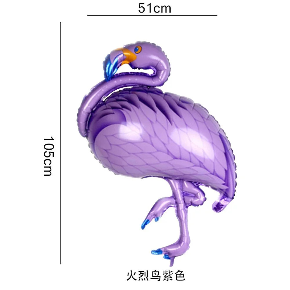 Hawaiian Party Balloon 18 inch Round Flamingo Aluminum Foil Balloon Flamingo Wine Glass Leaf Balloon Birthday Party Decoration